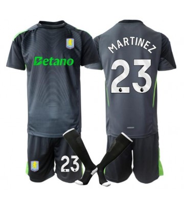 Aston Villa Emiliano Martinez #23 Målmand Hjemmebanetrøje Børn 2025-26 Kortærmet (+ Korte bukser)